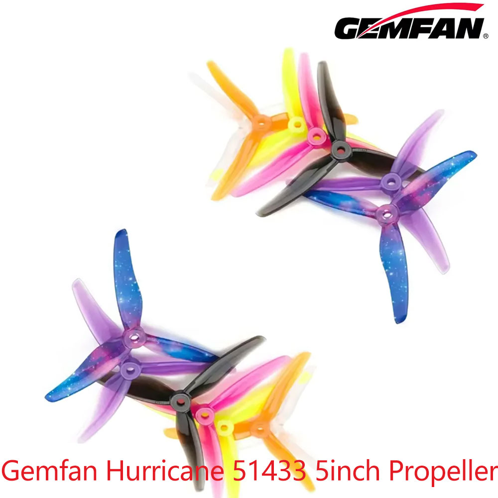 5 Inch Propeller - 12 paires d'hélices Gemfan Hurricane 51433