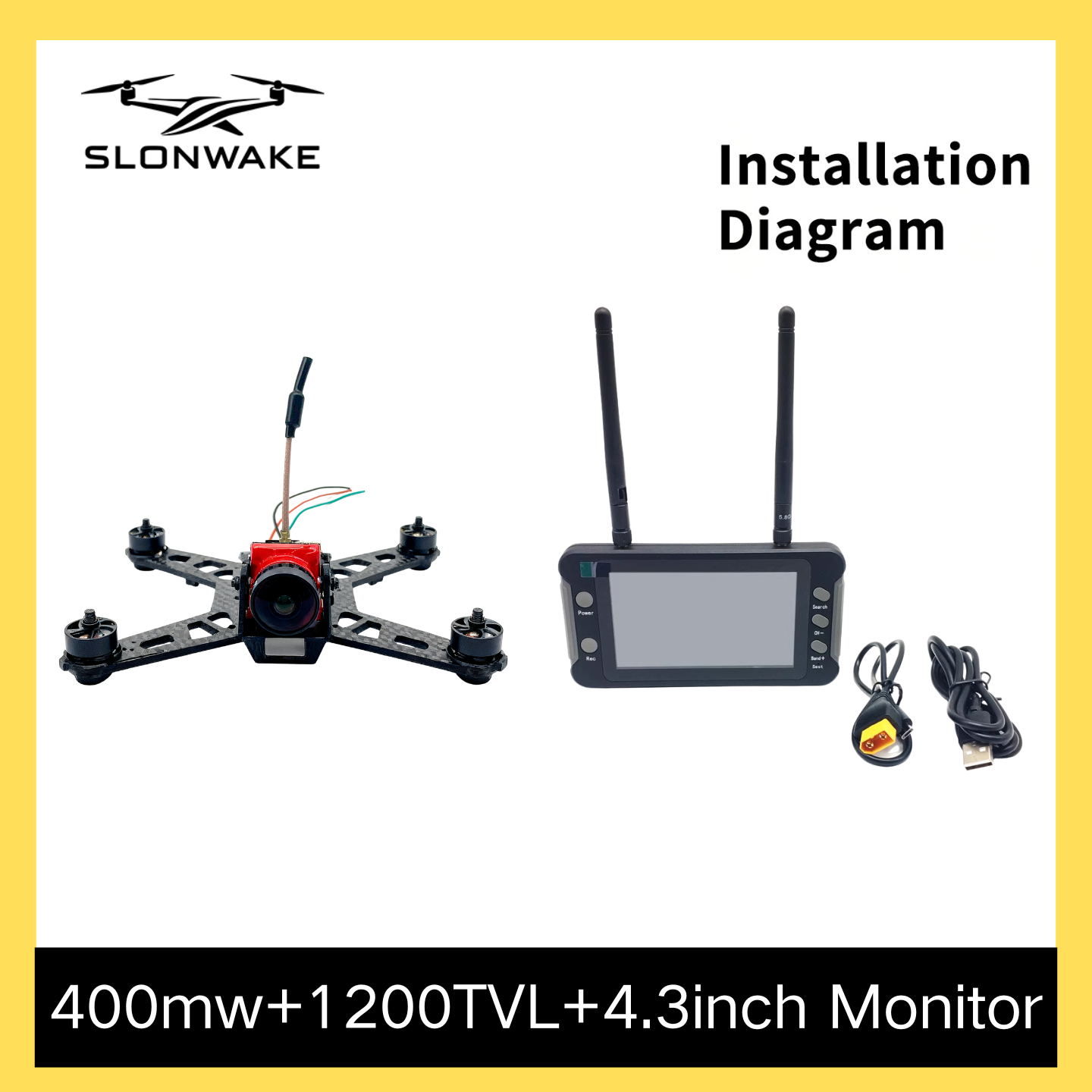 Rc Transmitter - Moniteur FPV 5.8G avec écran LCD