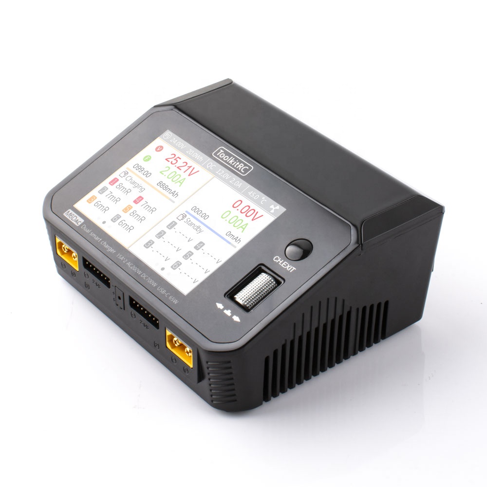 Lipo Battery 6S - Chargeur intelligent double AC/DC ToolkitRC M6DAC