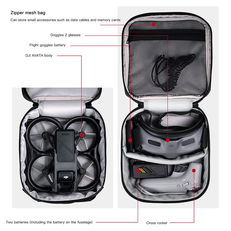 Étui Portable double couche de - Drone Goggles Dji avis et prix