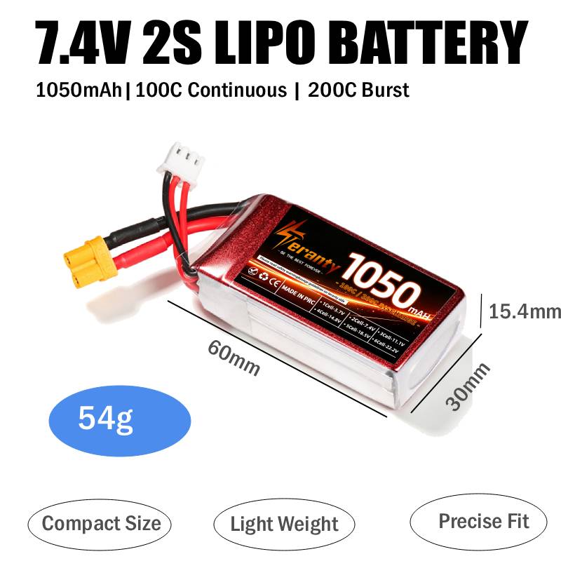 2 batteries Lipo RC 1050mAh 2S - Lipo Battery 4S avis et prix