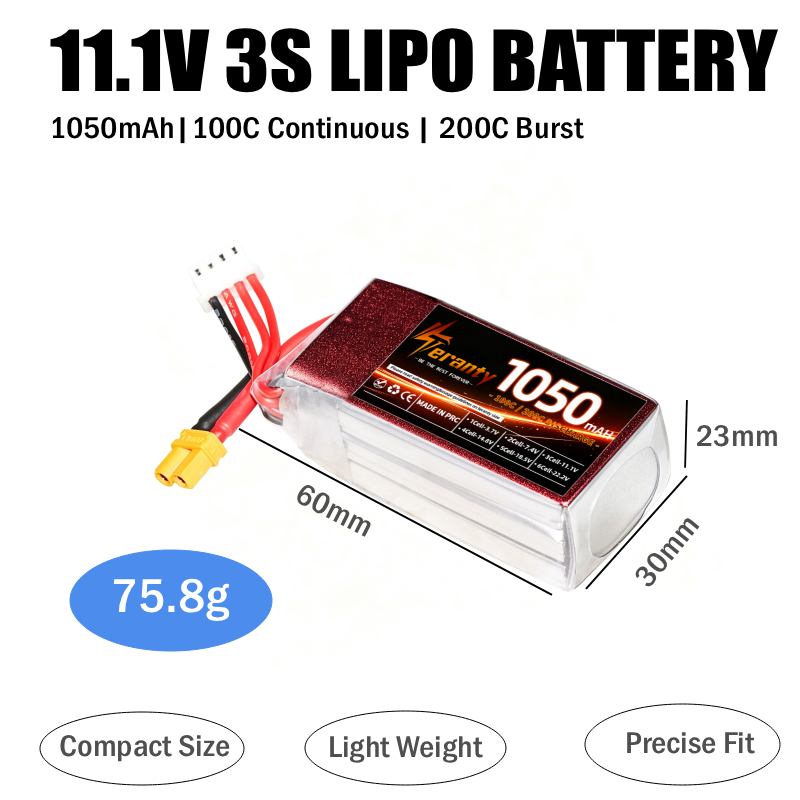 2 batteries Lipo RC 1050mAh 2S - Lipo Battery 4S avis et prix