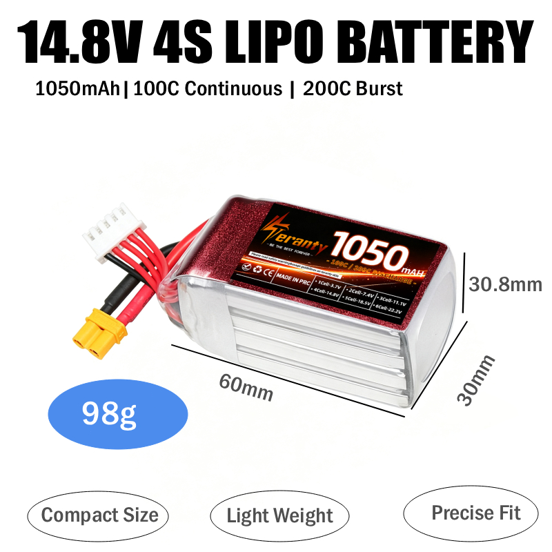2 batteries Lipo RC 1050mAh 2S - Lipo Battery 4S avis et prix