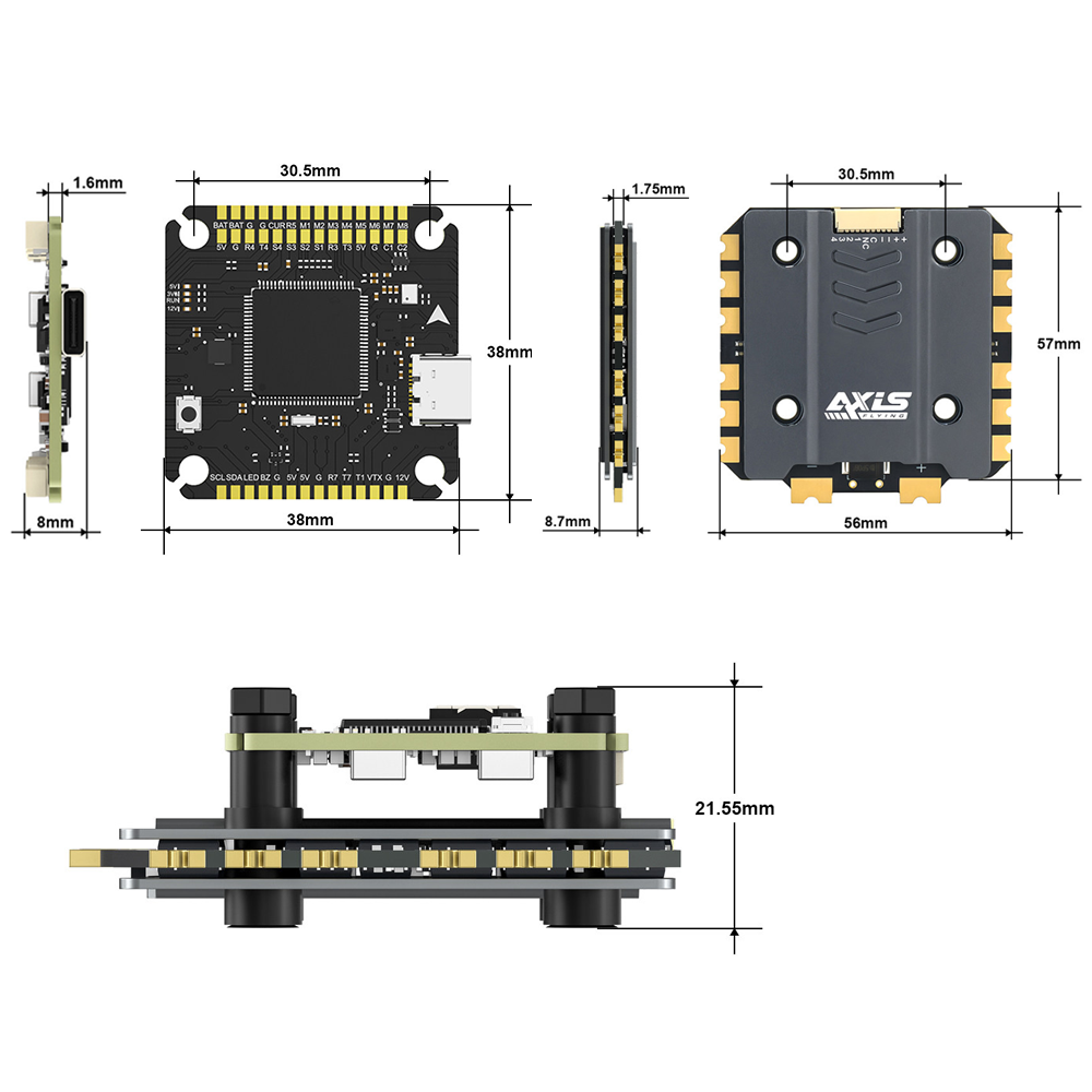 Axisflying Argus Pro ECO F722  - 4 In 1 Esc avis et prix