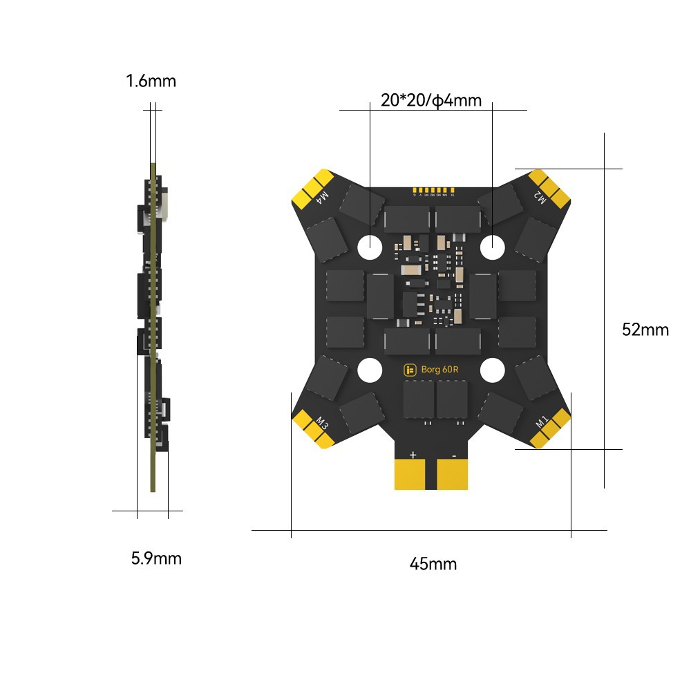 Contrôleur de vol iFlight Borg - 4 In 1 Esc avis et prix