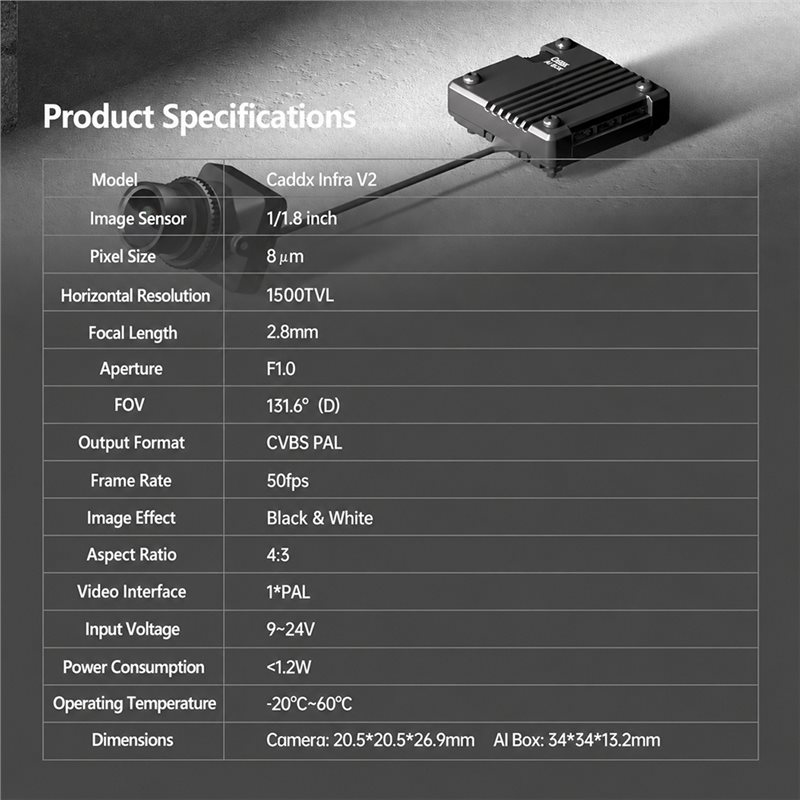 Caméra analogique FPV RISE-Inf - Analog Fpv Camera avis et prix